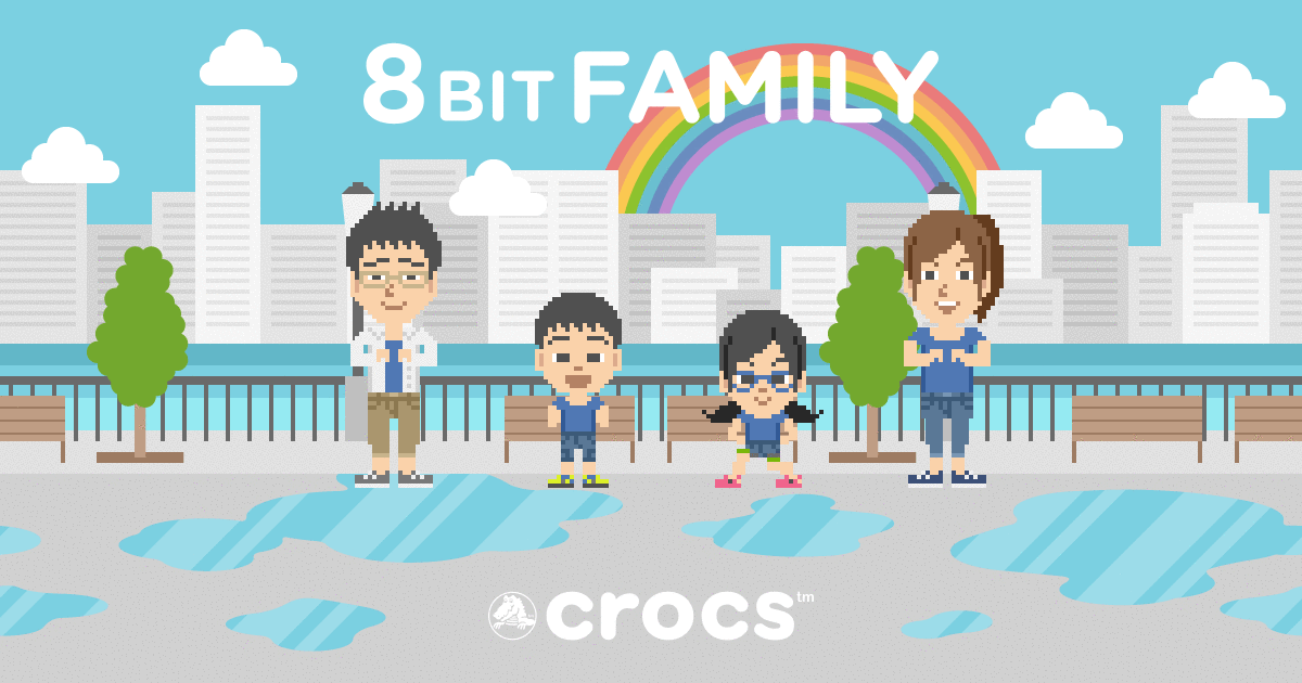crocs特別企画デジタルキャラクターファミリーを作ってみました♪