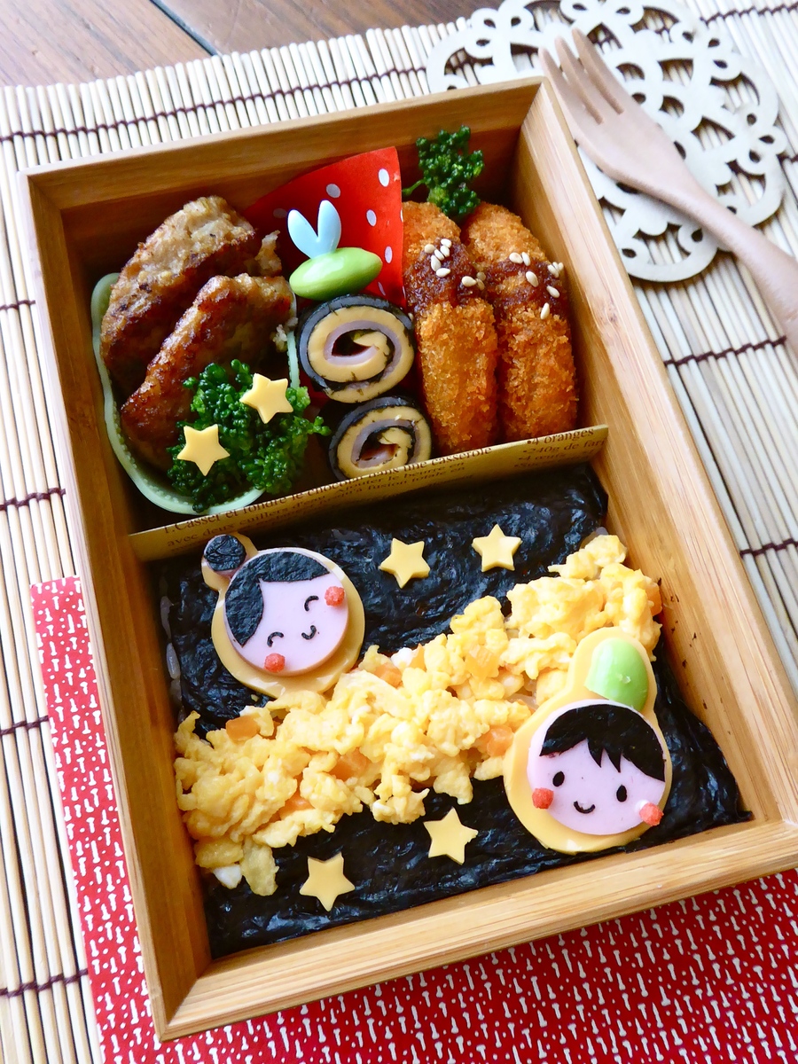 七夕のキャラ弁にはコレ 七夕海苔弁レシピ 暮らしニスタ