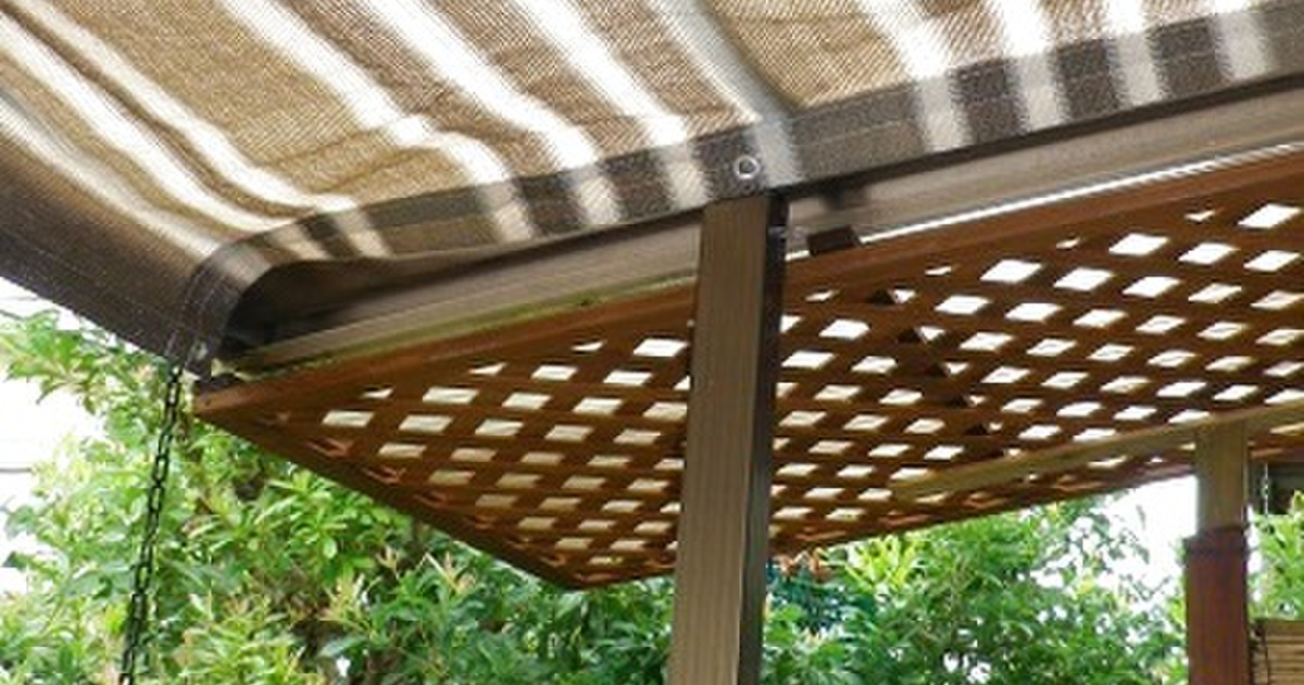 100均フックを使って 日差しを遮るオーニングをdiy 暮らしニスタ