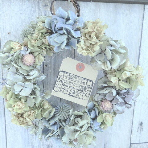 アジサイのドライをリースに 暮らしニスタ アジサイのドライをリースに 暮らしニスタ