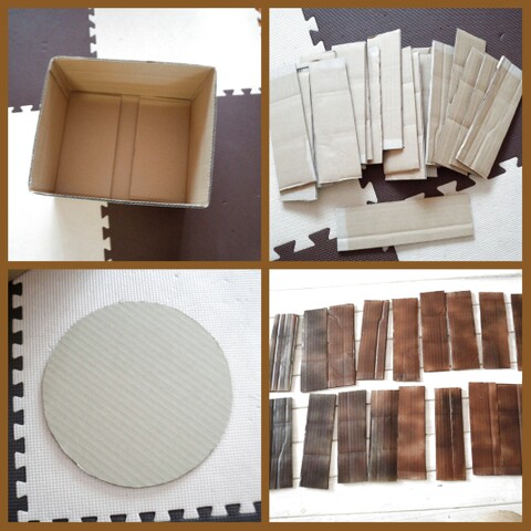 不要な段ボールで簡単 木樽風おしゃれプランターdiy 暮らしニスタ