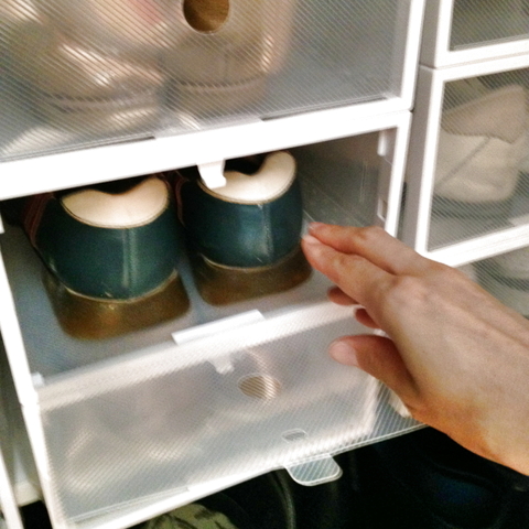 100円ショップのシューズケースを利用して収納力up 暮らしニスタ