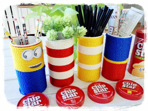 チップスターの空き箱 100均簡単巻くだけリメイクでおしゃれに変身 暮らしニスタ