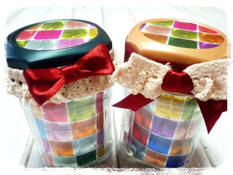 1分で完成 ダイソー3d折り紙でステンドグラス風空き瓶リメイク 暮らしニスタ 1分で完成 ダイソー3d折り紙でステンドグラス風空き瓶リメイク 暮らしニスタ