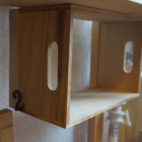 ココ空いてる デッドスペース100均木箱で棚収納up こども通園3点セット 牛乳パック 暮らしニスタ