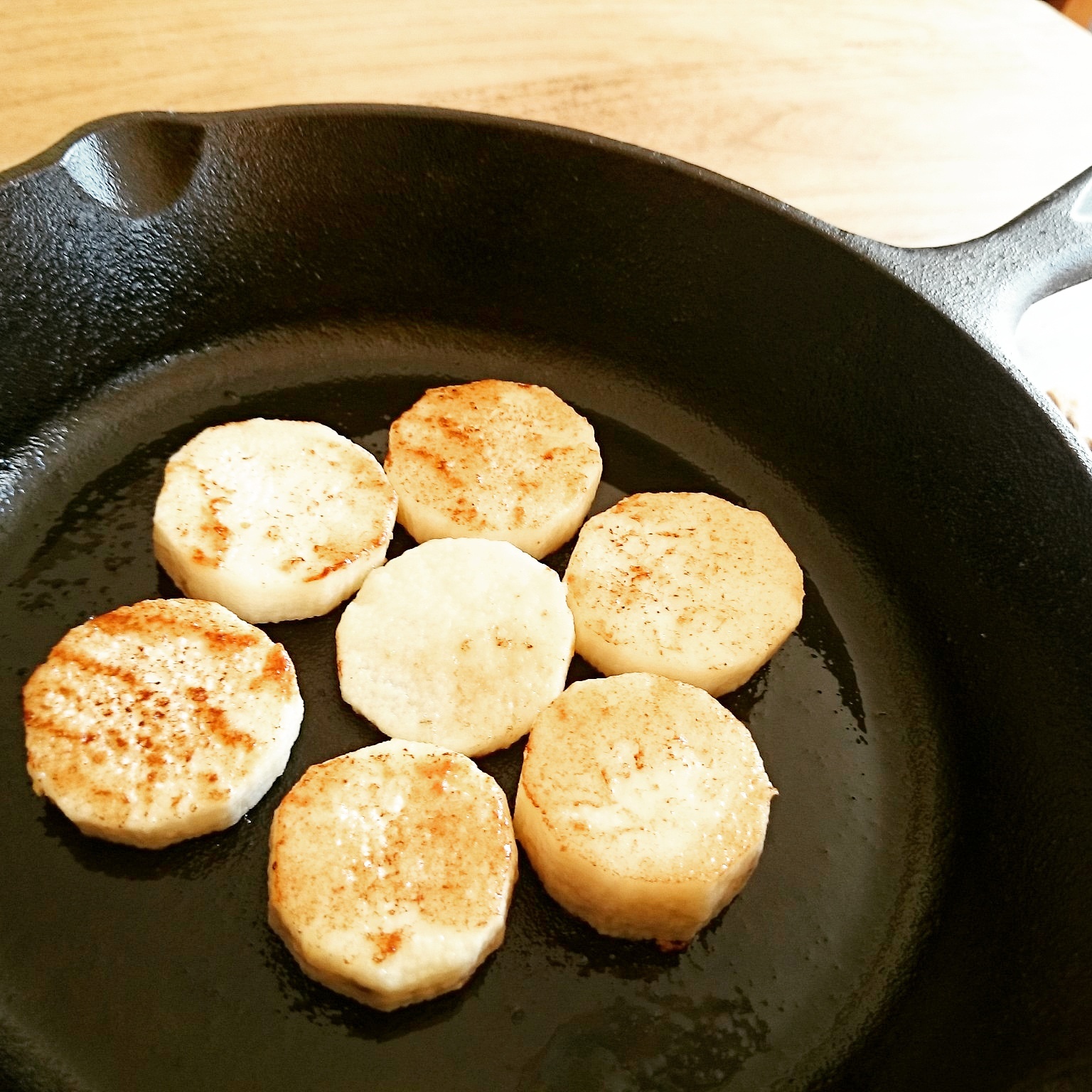 山芋を焼きます