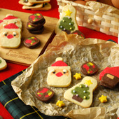 クリスマスお菓子☆アイスボックスクッキーでサンタとツリークッキーの作り方