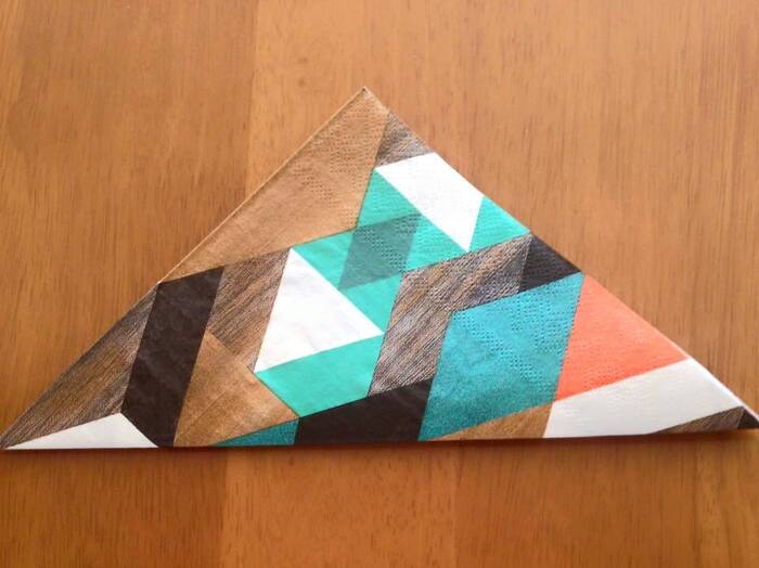 作り方＊三角形に折って