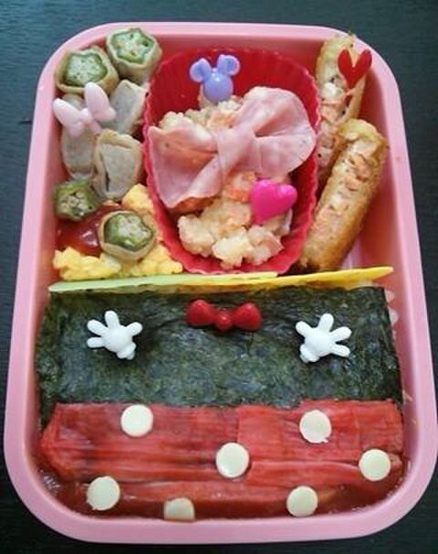 100均ディズニーピックをプラスでただののり弁が簡単にミニーちゃん弁当に その他活用例 暮らしニスタ