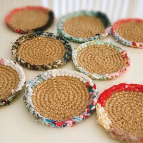 簡単 可愛い 裂き編みコースター 暮らしニスタ 簡単 可愛い 裂き編みコースター 暮らしニスタ