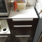 冷蔵庫と電子レンジの間に便利なスペース作りで作業効率アップ‼️