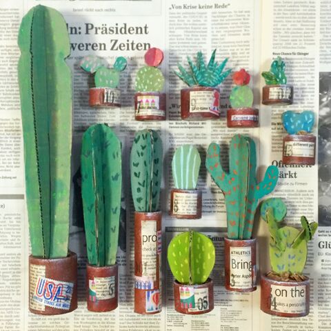 材料費0円でも可愛い ダンボールサボテン 暮らしニスタ