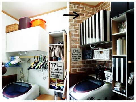 100均材料で狭い洗面所をdiy おしゃれ便利な空間にビフォーアフター 暮らしニスタ 100均材料で狭い洗面所をdiy おしゃれ便利な空間にビフォーアフター 暮らしニスタ