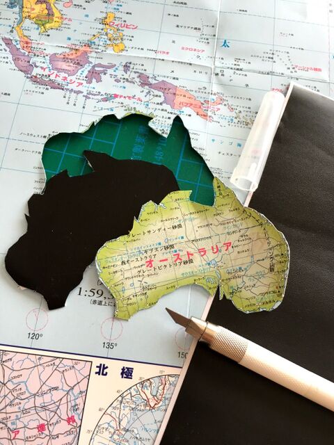 100均で手作り かっこいいシルエットの世界地図 暮らしニスタ