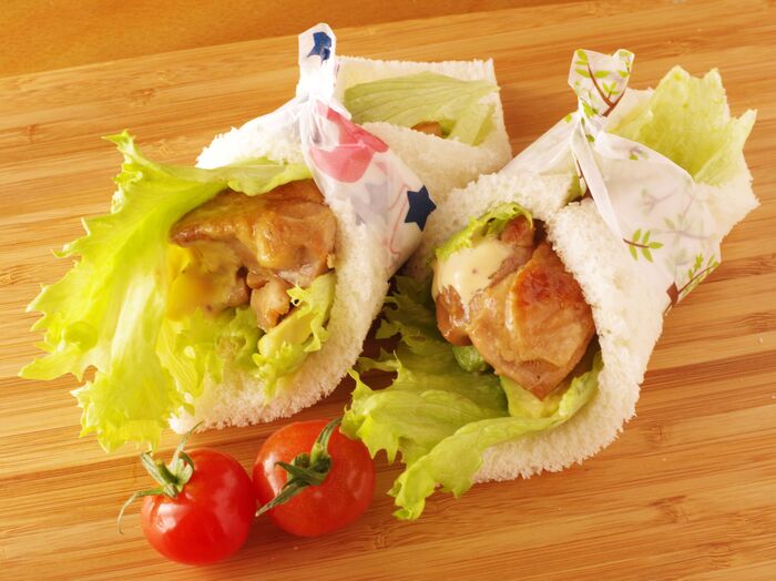 照り焼きチキンのサンドシナイッチ☆簡単サンドしないサンドイッチ
