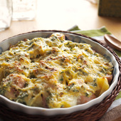 鮭とじゃがいものオニオンマヨネーズ焼き☆子供と作るごちそう