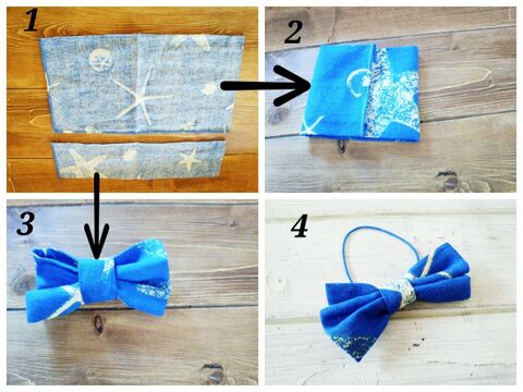 針糸不要 100均手ぬぐいで作る 涼しげふんわりヘアアクセ 暮らしニスタ