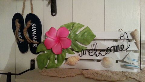 100均で手作り トロピカルなウェルカムボード 暮らしニスタ 100均で手作り トロピカルなウェルカムボード 暮らしニスタ