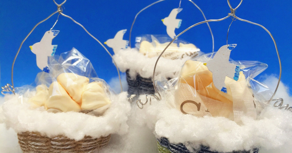 紙コップ セリアでハンドメイド モクモク雲のカゴカップ 暮らしニスタ