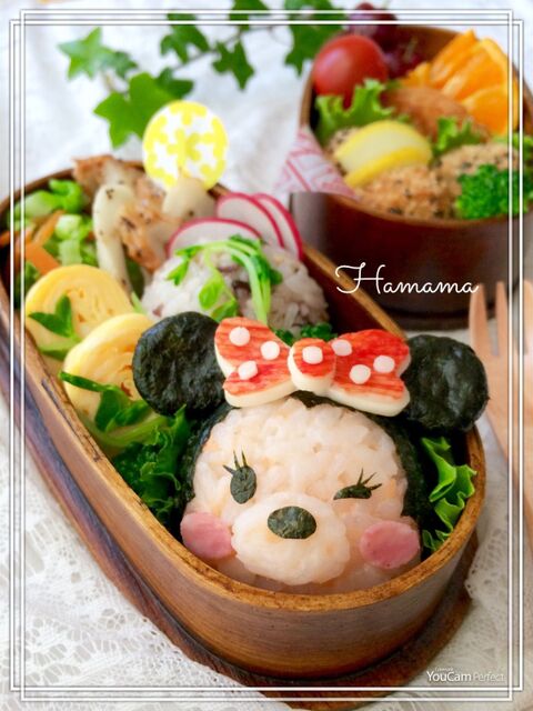 キャラ弁 存在感抜群 ミニーちゃんをおにぎりで 暮らしニスタ