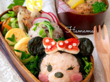 【キャラ弁】存在感抜群！ミニーちゃんをおにぎりで♡