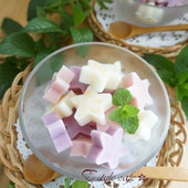 七夕☆子供と作る！乳酸菌たっぷり♡星型キラキラスイーツ♪ダイエット中にもおすすめ♬