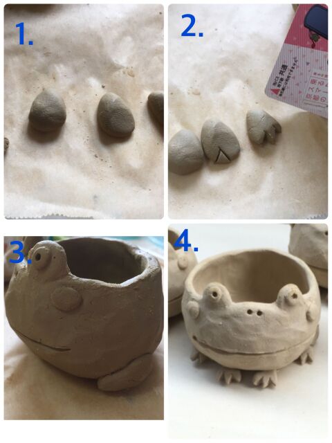 陶器粘土1つで のほほ んカエル鉢の作り方 暮らしニスタ