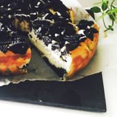 再現レシピ＊簡単オレオチーズケーキ。