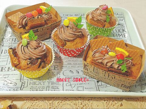 Hmで簡単 チョコとオレンジのウエハースinカップケーキ 暮らしニスタ