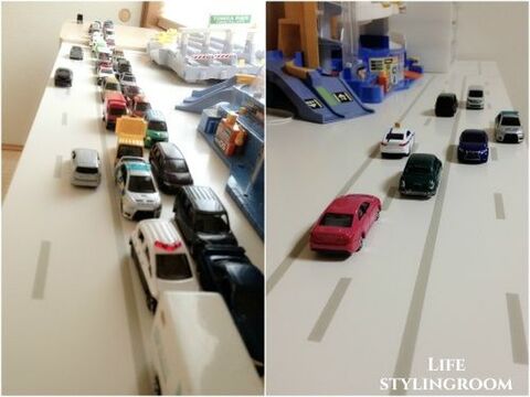 マスキングテープで棚の上に高速道路を作ってみました 暮らしニスタ マスキングテープで棚の上に高速道路を作ってみました 暮らしニスタ
