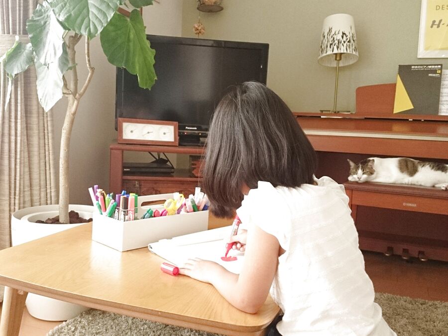 子ども部屋収納 無印で工作道具とペンの移動式収納 暮らしニスタ