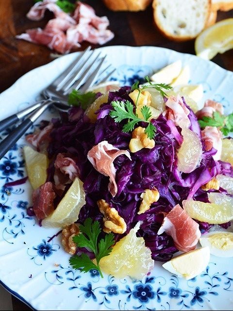 紫キャベツと生ハムで お嬢様のデリ風サラダ 暮らしニスタ