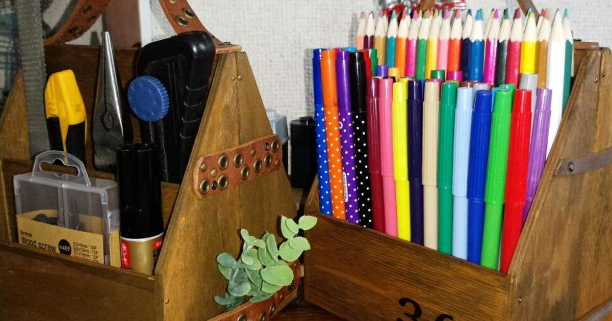 オリジナルのペン立てを作ろう 置くだけ 貼るだけ でも完成 暮らしニスタ