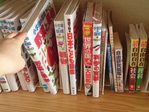 子どもの図鑑収納 取る 戻す時のイライラにさよなら なアイデア 暮らしニスタ