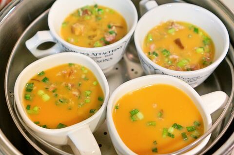 新食感 圧力鍋で 茶碗蒸し風とろりん中華玉子スープのレシピ 暮らしニスタ