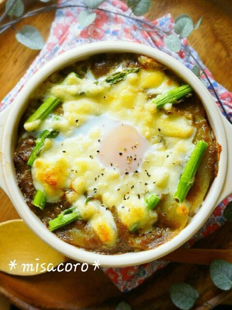 簡単 残りカレーの半熟卵ドリア 暮らしニスタ