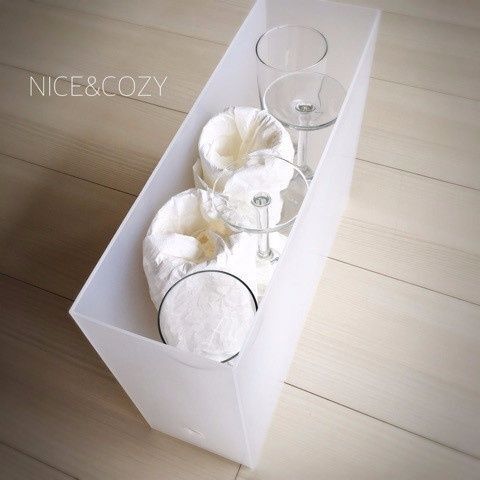 高さのあるグラスの収納にも 無印良品のファイルボックスが便利 暮らしニスタ 高さのあるグラスの収納にも 無印良品のファイルボックスが便利 暮らしニスタ