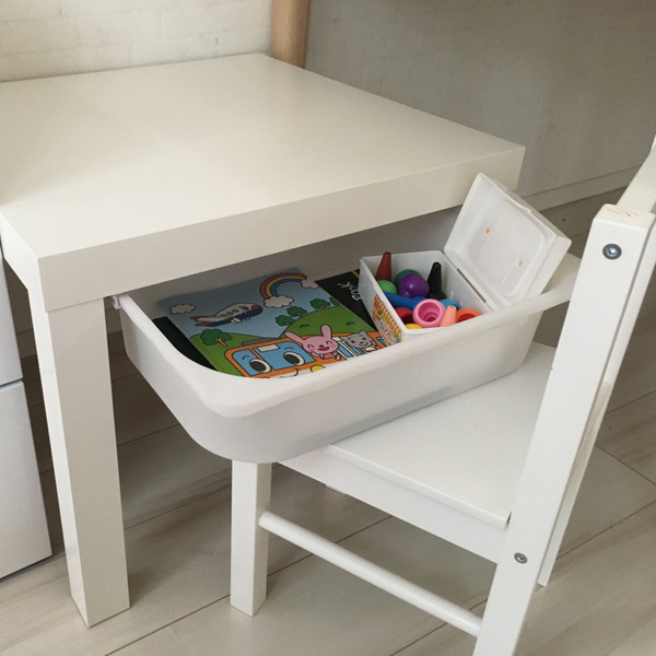 IKEAのサイドテーブルを収納付きテーブルにDIY|ハンドメイドの作り方 IKEAのサイドテーブルを収納付きテーブルにDIY|ハンドメイドの作り方