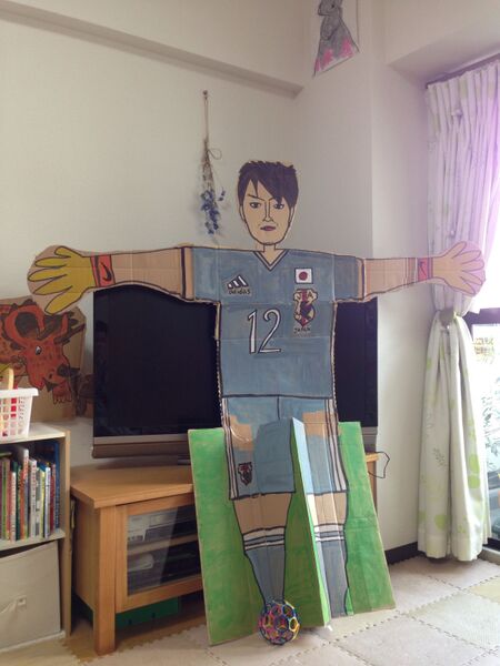 【子育て】子供が大喜び♪サッカー日本代表が我が家に！？！