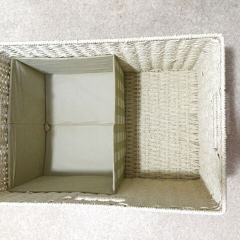 ニトリのバスケットとセリア 100均 の不織布収納ボックスで ボックス In バスケット 暮らしニスタ ニトリのバスケットとセリア 100均 の不織布収納ボックスで ボックス In バスケット 暮らしニスタ