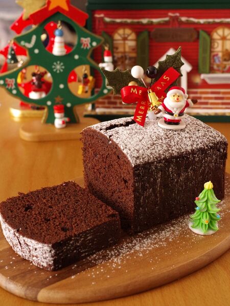 クリスマスチョコレートケーキ☆ホットケーキミックスで超簡単ケーキ♪
