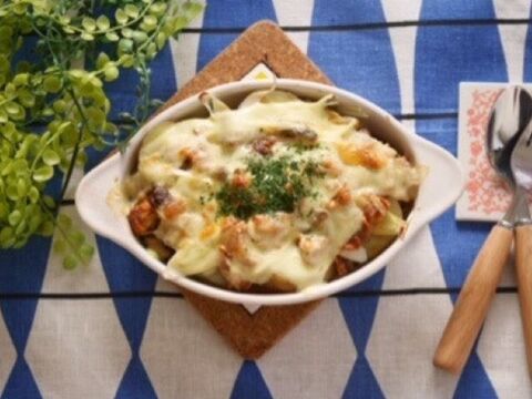 味付けは サバ缶だけ ザバ味噌缶でねぎじゃがグラタン 暮らしニスタ