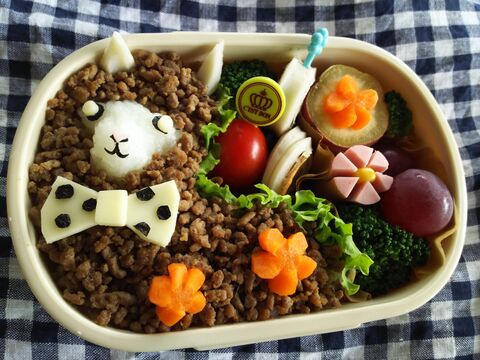 そぼろでアルパカ弁当 かわいい系キャラ弁 暮らしニスタ そぼろでアルパカ弁当 かわいい系キャラ弁 暮らしニスタ