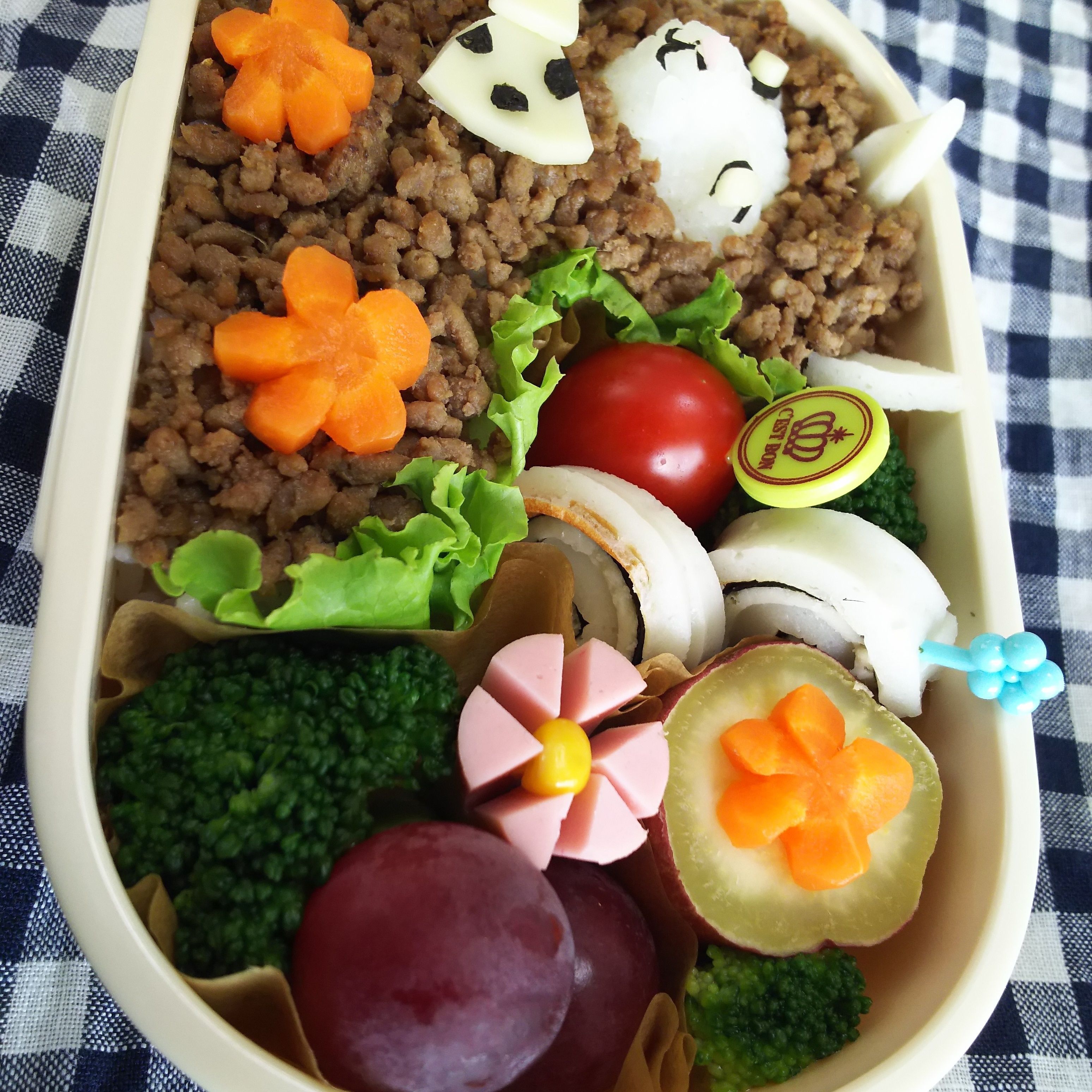 そぼろでアルパカ弁当 かわいい系キャラ弁 暮らしニスタ