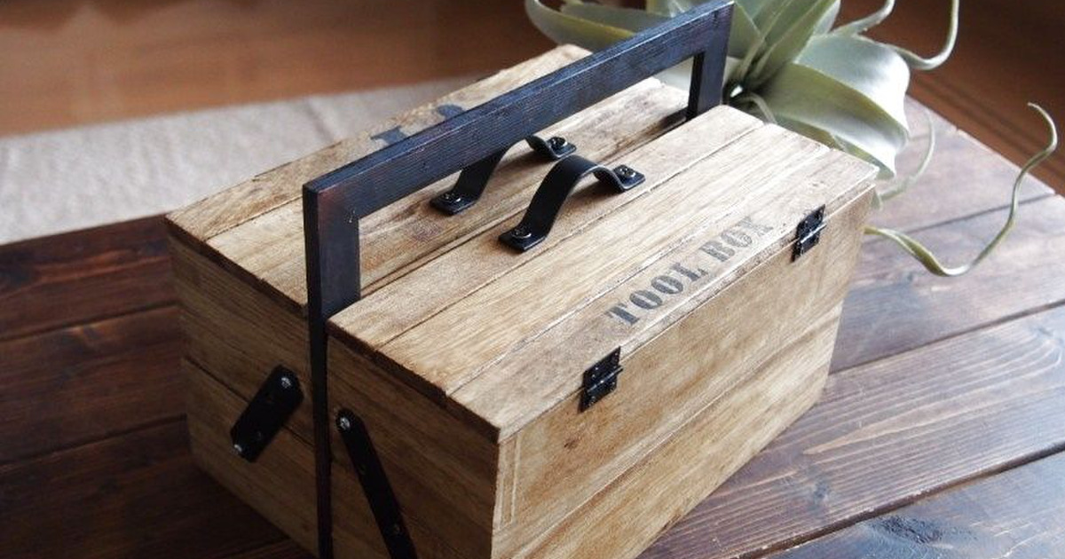 100均すのこと木箱とフォトフレームでtoolbox 工具箱 暮らしニスタ