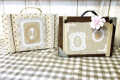100均木箱で簡単可愛いトランク風 開けたらびっくり宝箱 なボックス 暮らしニスタ