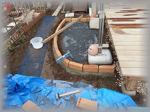 外構diy レンガと天然石乱張りで造るテラス階段 前編 暮らしニスタ 外構diy レンガと天然石乱張りで造るテラス階段 前編 暮らしニスタ