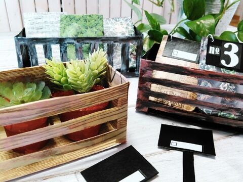 牛乳パックで作る木箱風フリーボックス♪ - 暮らしニスタ