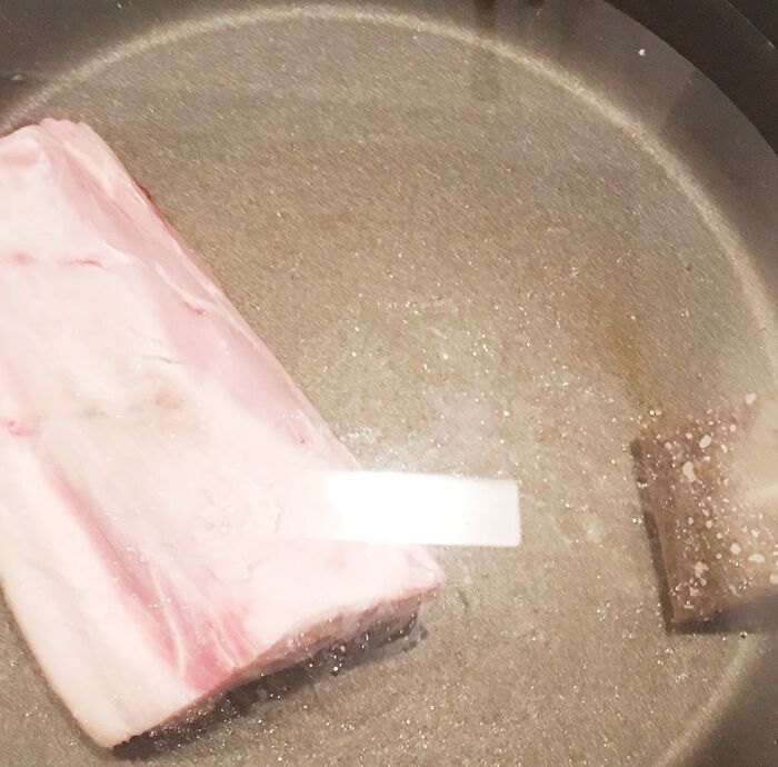 豚ロースブロックを圧力鍋で煮る