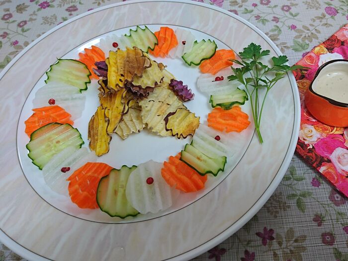 Wavy　vegetable　slice　salad　　その2